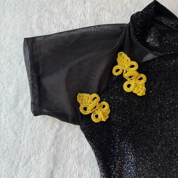 Black and Gold Dance Dress - Picture 10 of 13